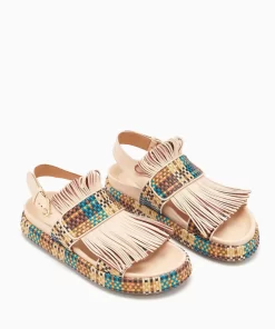 Ulla Johnson Alba Woven Fringe Sport Sandal