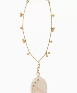 Ulla Johnson Beaded Macrame Shell Halskjede