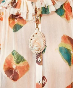 Ulla Johnson Beaded Macrame Shell Halskjede