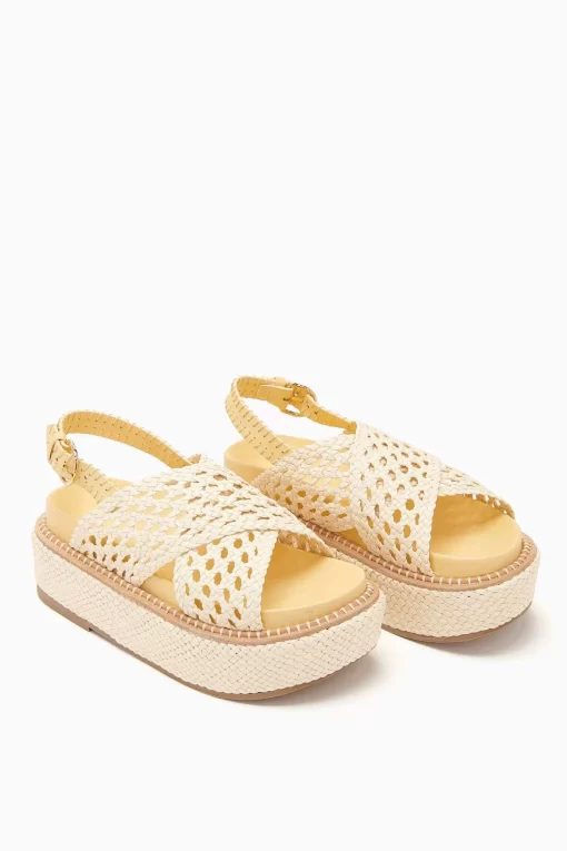 Ulla Johnson Gili Woven Leather Flatform