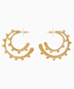 Ulla Johnson Hammered Textured Hoop Earring