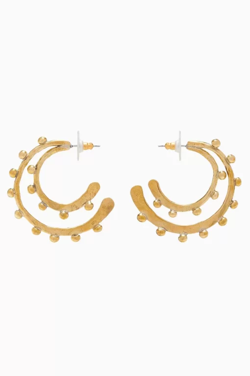 Ulla Johnson Hammered Textured Hoop Earring