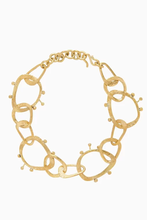 Ulla Johnson Hammered Textured Organic Chain Halskjede