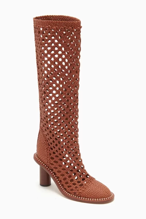 Ulla Johnson Hannah Woven Leather High Heel Boot