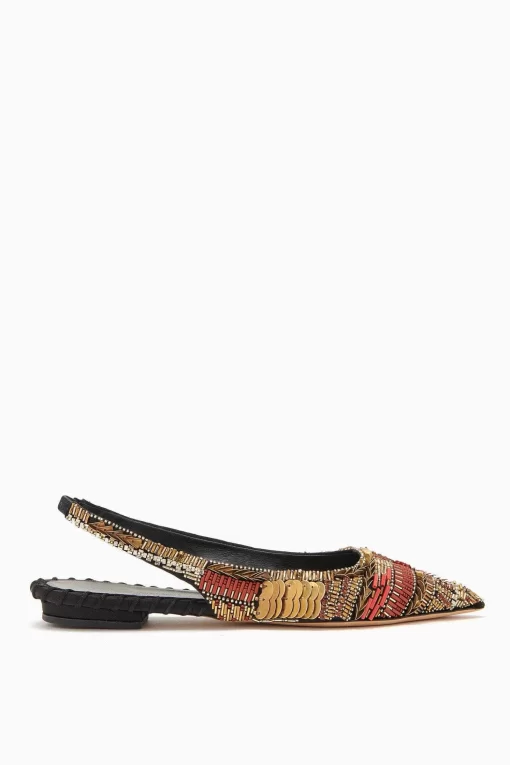 Ulla Johnson Isadora Utsmykket Slingback Flat