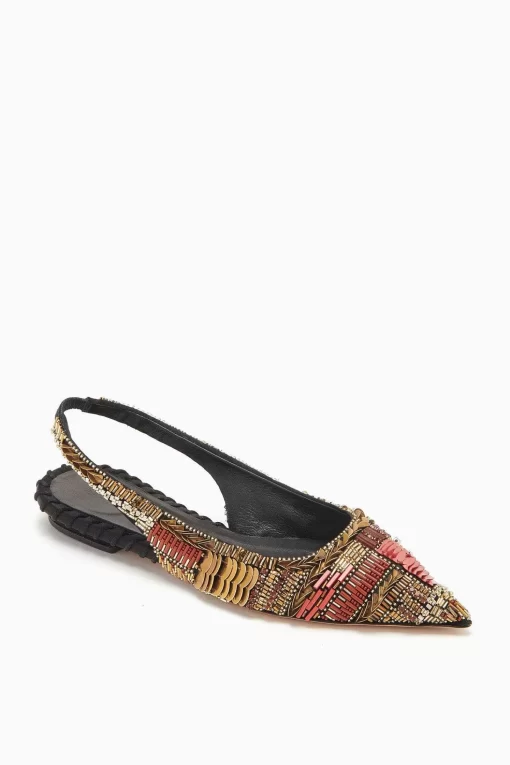 Ulla Johnson Isadora Utsmykket Slingback Flat