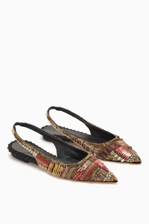 Ulla Johnson Isadora Utsmykket Slingback Flat