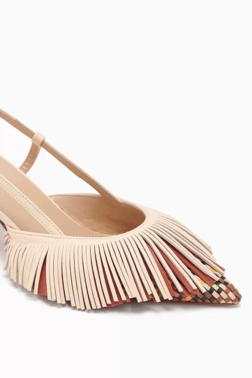 Ulla Johnson Shira Woven Fringe Slingback